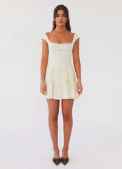 Isabella Denim Bustier Dress - Antique