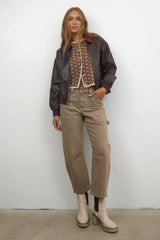 Scottie Barrel Jeans in Tan FINAL SALE