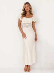 Connected By Love Satin Maxi Dress Butter