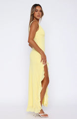 Tell Me Everything Maxi Dress Lemon