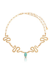 Turquoise Serpentina Snake Choker