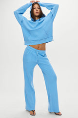 Emma Thermal Low Rise Pants - Lullaby Sky