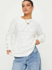 Pierce Pointelle Sweater Cream