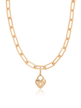 Heart Lock Charm Necklace