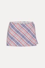 Sterling Cotton Mini Skort - Americana Plaid