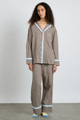 Antonia Pj Set- Brown Gingham