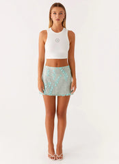 Kandi Mini Skirt - Mint