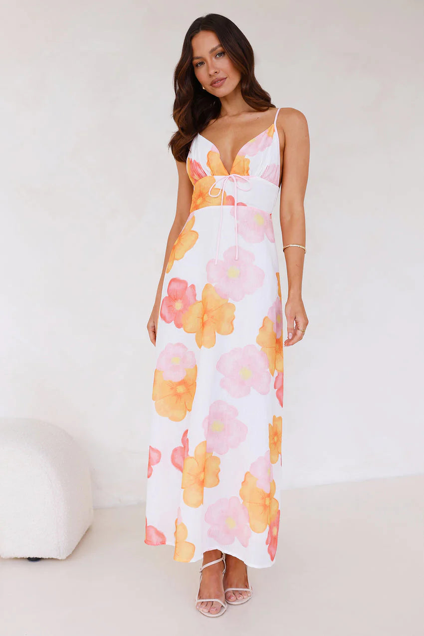Soaking Up Maxi Dress White