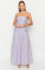 Sinclair Lilac Strapless Maxi Dress