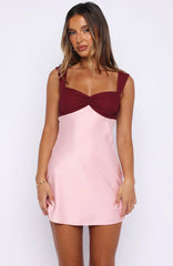 Can't Be Distracted Mini Dress Berry