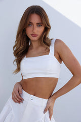Dreamy Horizons Crop Top White