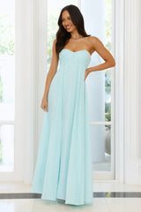 Secluded Grove Strapless Maxi Dress Mint