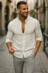 Men’s 3/4 Sleeve Casual Shirt – Relaxed Fit for Effortless Style