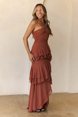 Zephyr Halter Maxi Dress Rust