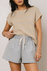 Raven Shorts in Denim Stripe FINAL SALE